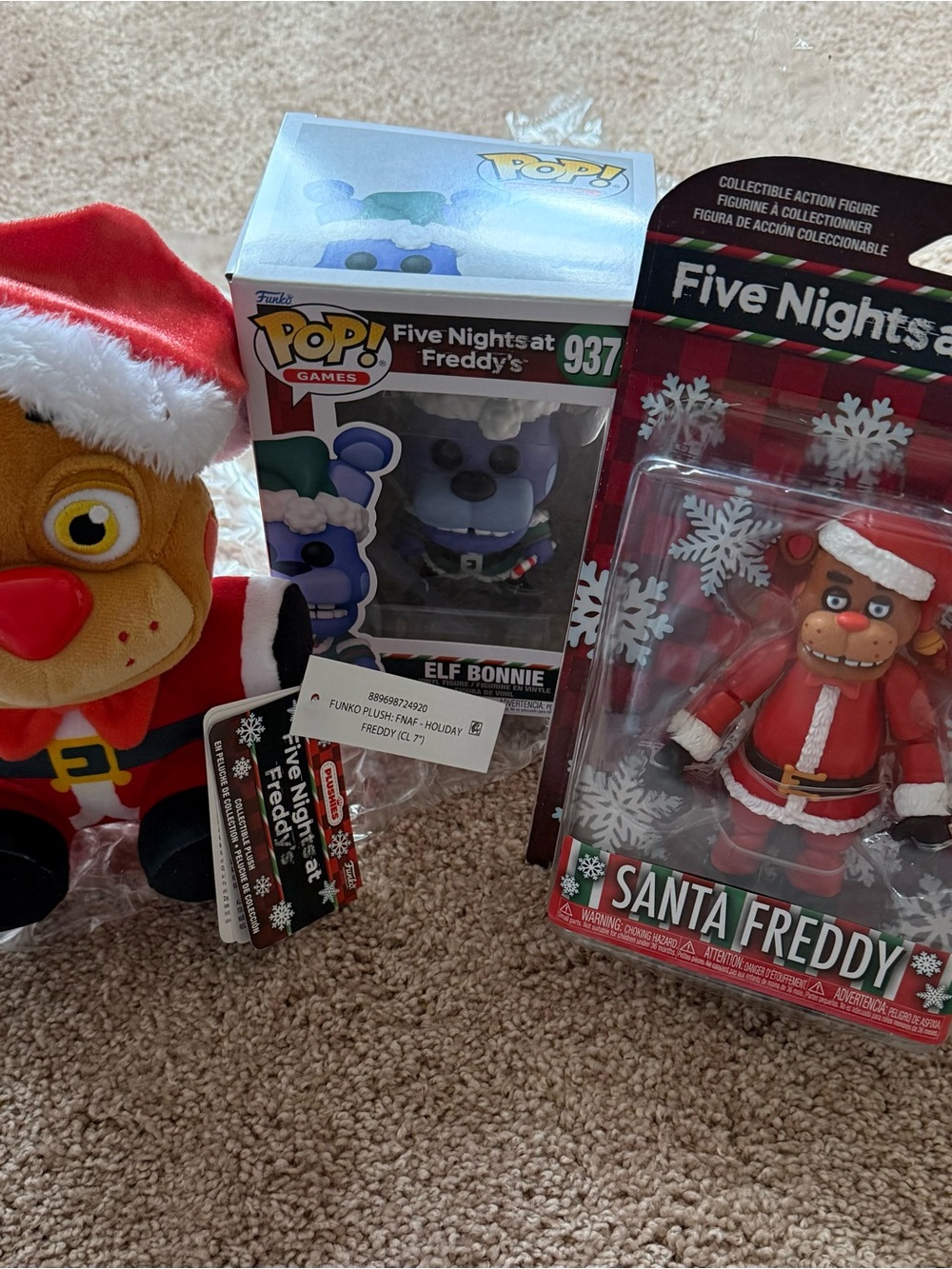 Funko Five Nights at Freddy's Holiday Plush & Figures in Red, White, Blue